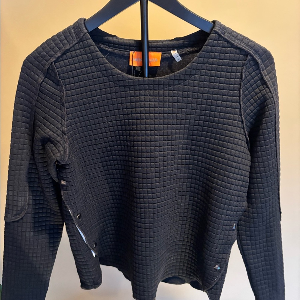 Patrizia Luca Black Quilted Sweatshirt